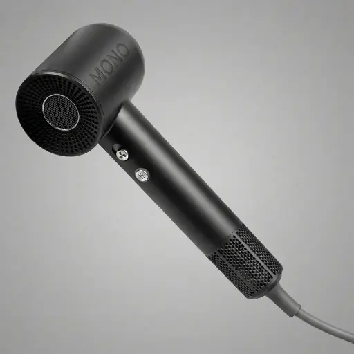 High Speed Hair Dryer Matt 1600W — HDR-1068 — A high-speed hair dryer with a powerful, quiet 103,000rpm brushless motor and four heat plus two speed settings. A built-in ioniser releases negative ions for softer hair, while the housing changes colour with the temperature and a gentle magnetic concentrator aids styling. Overheat protection adds safety, available in black, white, red, blue or orange.