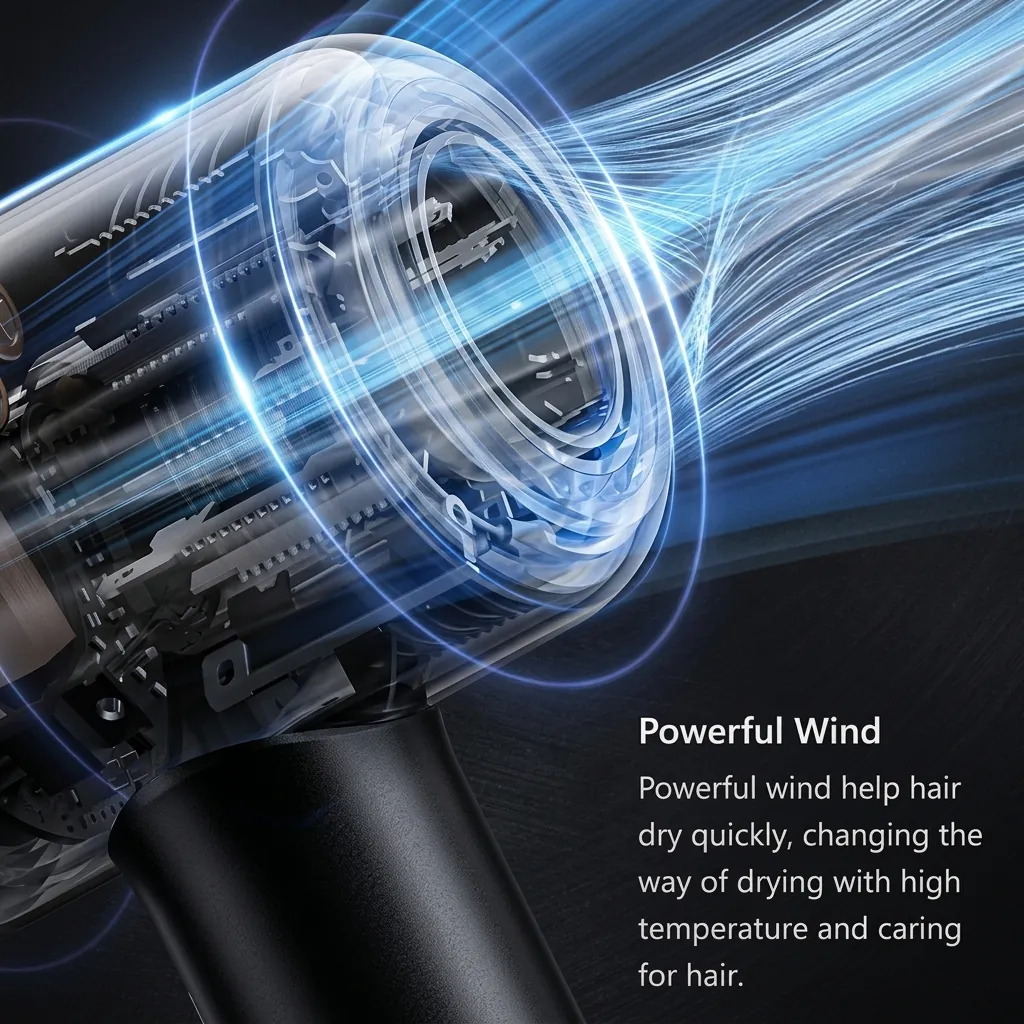 ABS Hammer Wall Mounted Hair Dryer 1600 1800W [1069] — HDR-1069 — A wall-mounted hair dryer rated 1600 to 1800W in durable matt ABS with a flower-shape front and rear. Two hot speeds plus cool air and a quiet branded motor deliver dependable drying, with a hotel safety button and overheat protection. Sized at 13x7x26cm, available in black, white or khaki. CE, CB, GCC and RoHS approved. (image 10)