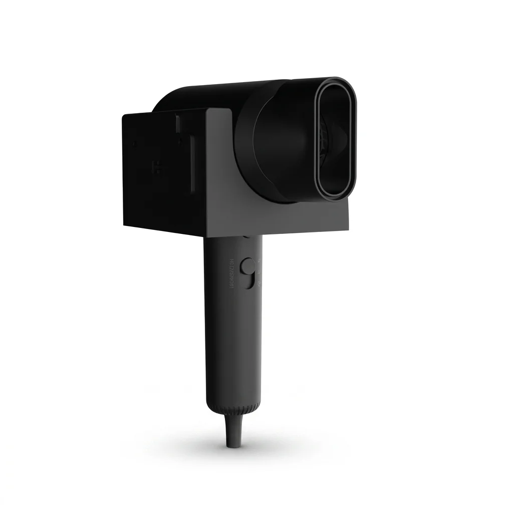Wall-Mounted ABS Hammer Hair Dryer 1600-1800W (Black) — HDR-1074 (image 3)