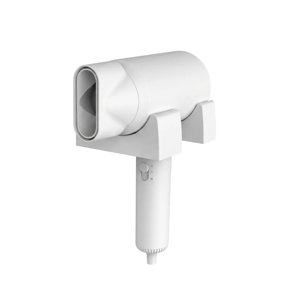 Wall-Mounted ABS Hammer Hair Dryer 1600-1800W (White) — HDR-1075 (image 3)