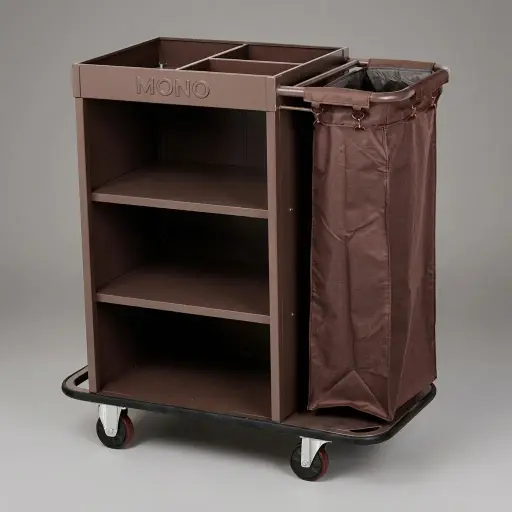 Single Housekeeping Trolley Open Front