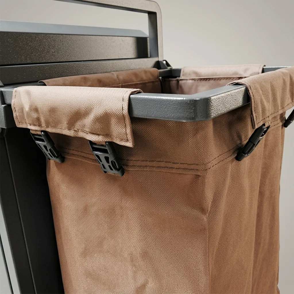 Stainless Steel Housekeeping Trolley with 2 Linen Bags [1026] — HKT-1026 (image 3)