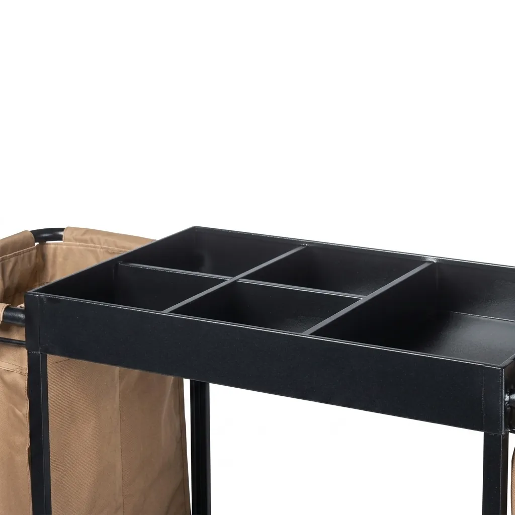 Steel Housekeeping Trolley with 2 Linen Bags — HKT-1027 (image 6)