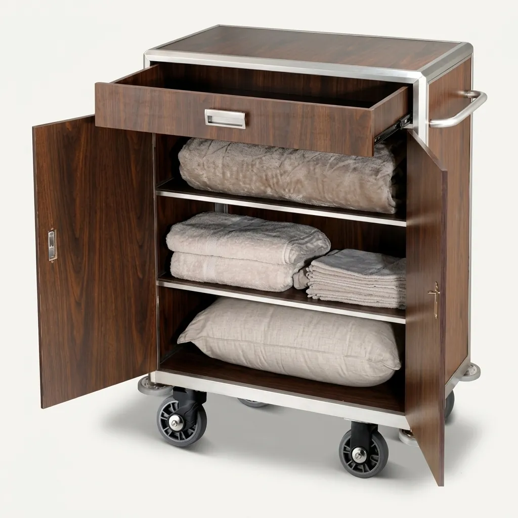Housekeeping Trolley With Drawer And Doors — HKT-1029 (image 3)