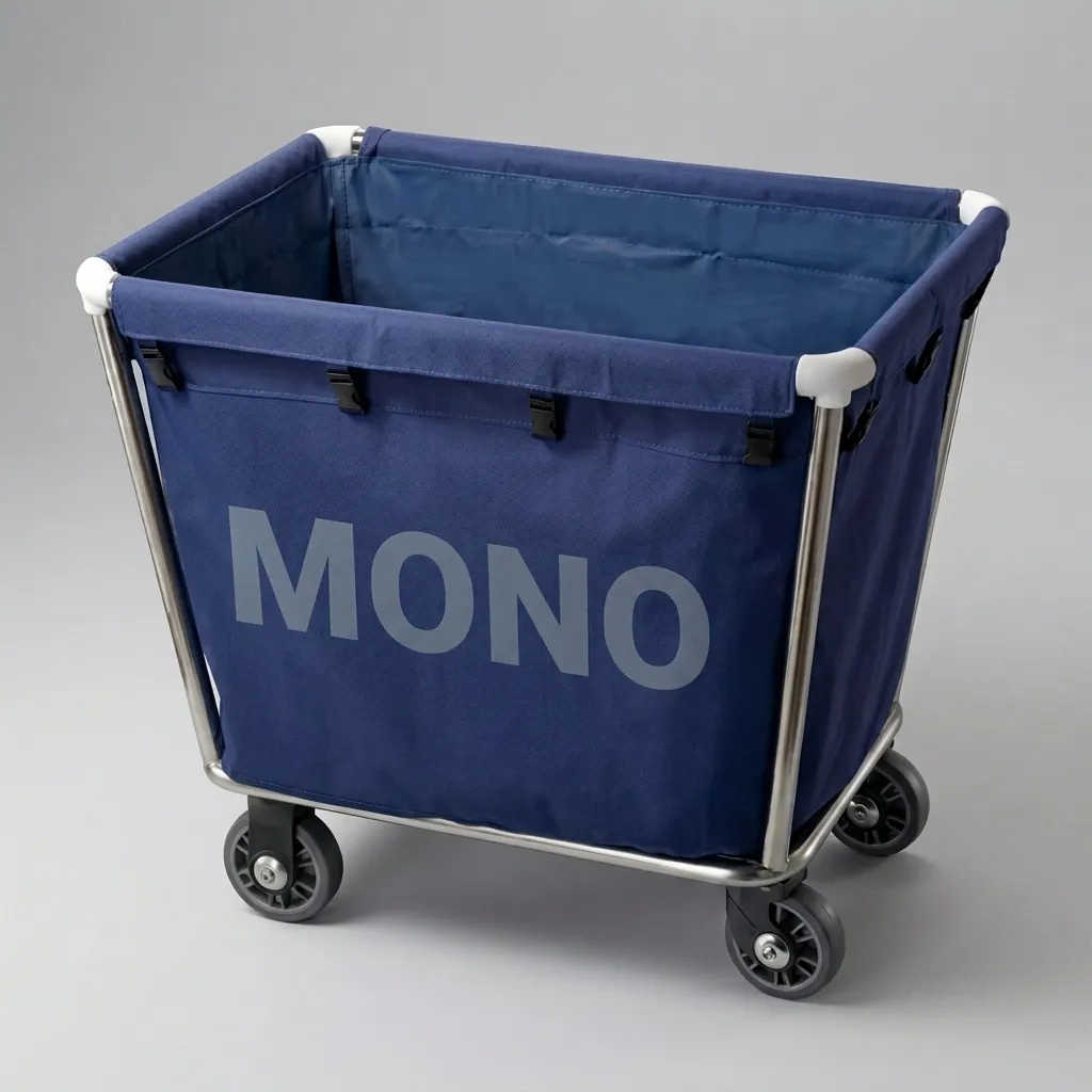 Stainless Steel Laundry Trolley with Oxford Fabric Bag [1031] — HKT-1031 (image 1)