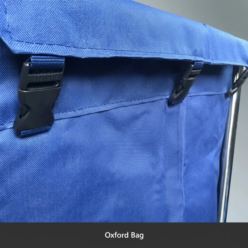 Stainless Steel Laundry Trolley with Oxford Fabric Bag [1031] — HKT-1031 (image 4)