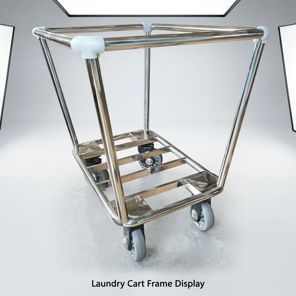 Stainless Steel Laundry Trolley with Oxford Fabric Bag [1031] — HKT-1031 (image 6)