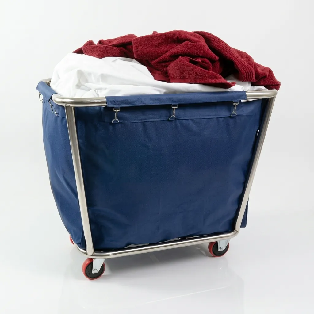 Stainless Steel Laundry Trolley with Oxford Fabric Bag [1032] — HKT-1032 (image 4)