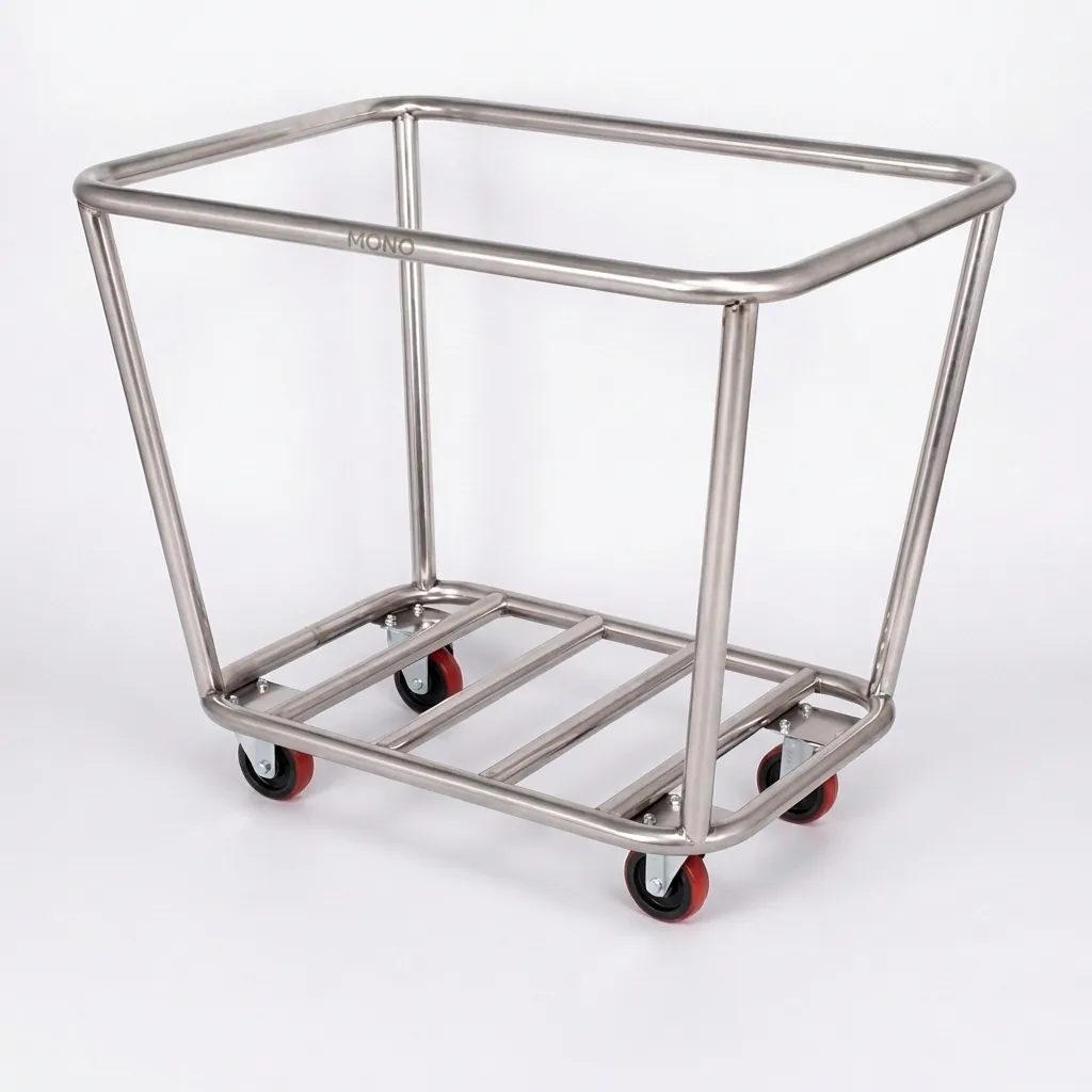 Stainless Steel Laundry Trolley with Oxford Fabric Bag [1032] — HKT-1032 (image 1)