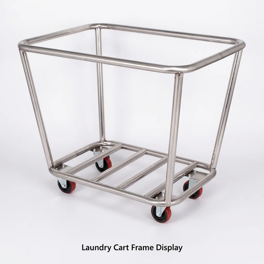 Stainless Steel Laundry Trolley with Oxford Fabric Bag [1032] — HKT-1032 (image 2)