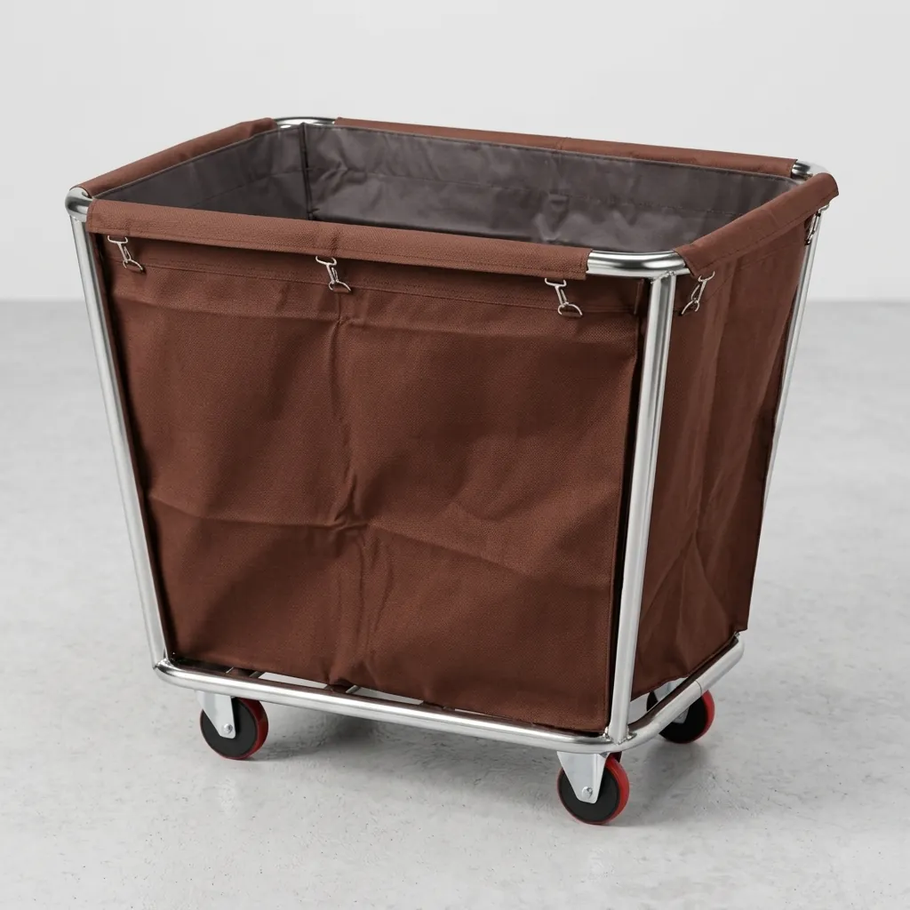 Stainless Steel Laundry Trolley with Oxford Fabric Bag [1033] — HKT-1033 (image 2)