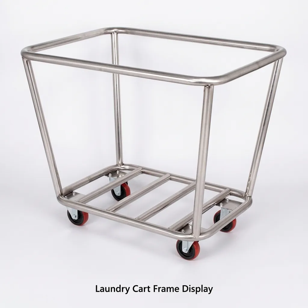 Stainless Steel Laundry Trolley with Oxford Fabric Bag [1033] — HKT-1033 (image 4)