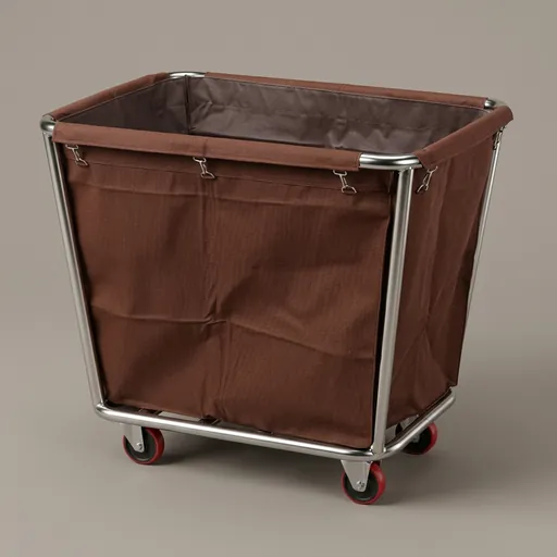 Stainless Steel Laundry Trolley with Oxford Fabric Bag [1033] — HKT-1033
