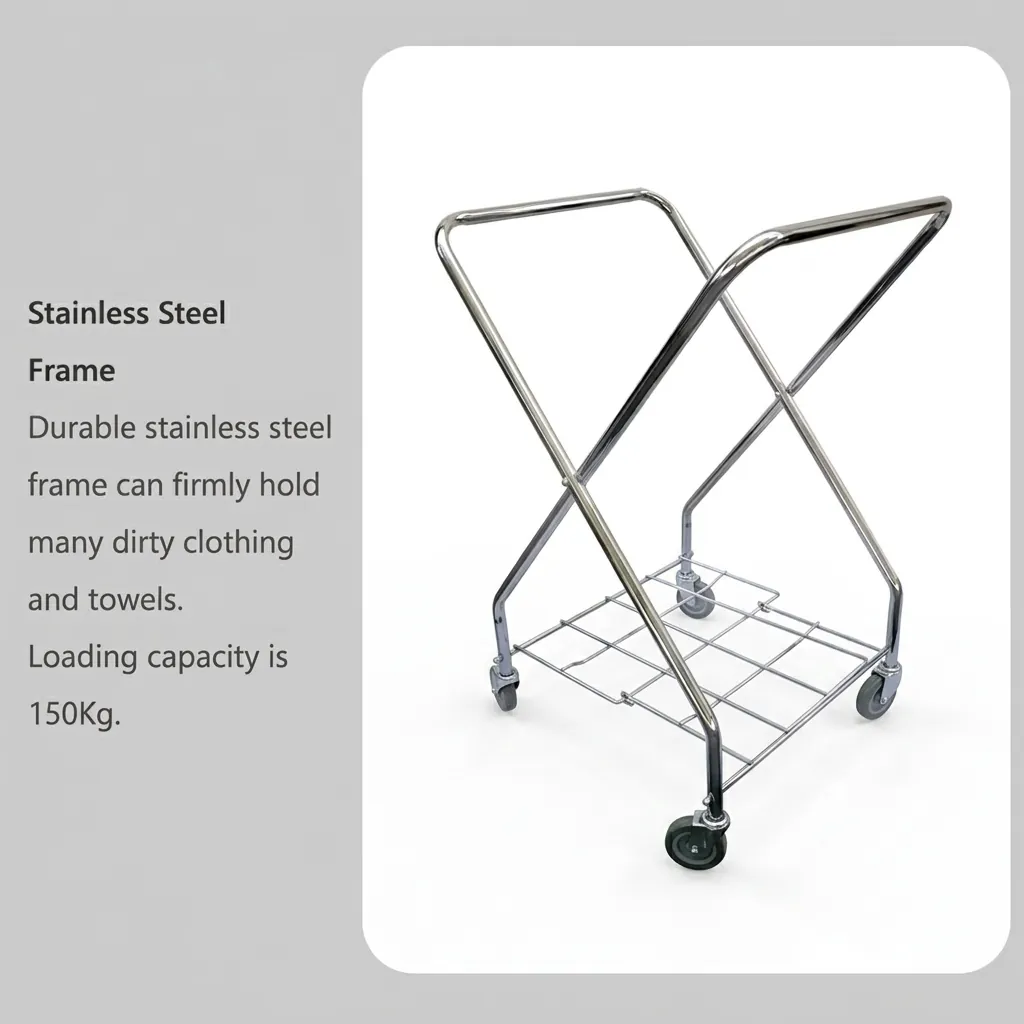 Foldable Linen Laundry Trolley — HKT-1039 (image 5)