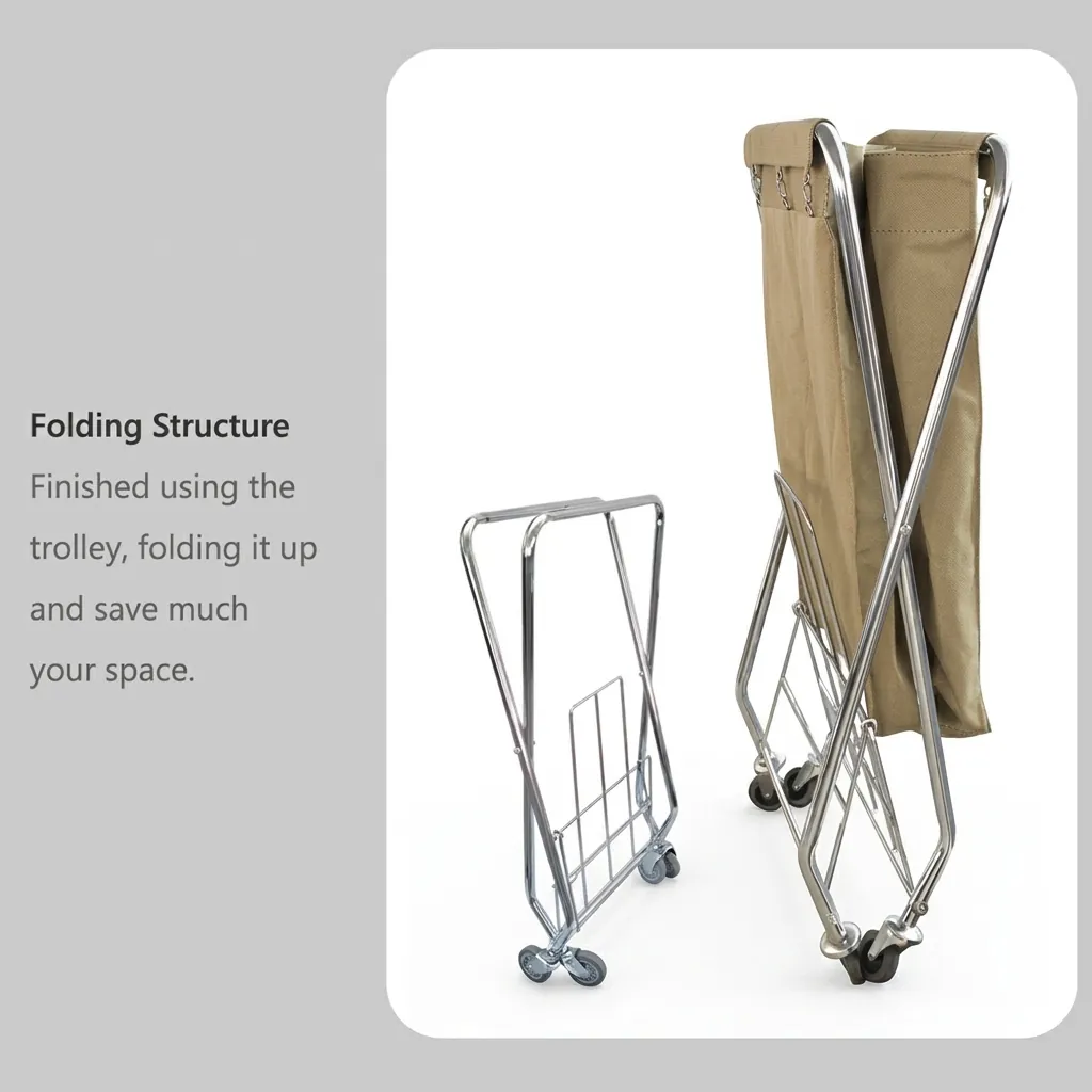 Foldable Linen Laundry Trolley — HKT-1039 (image 6)