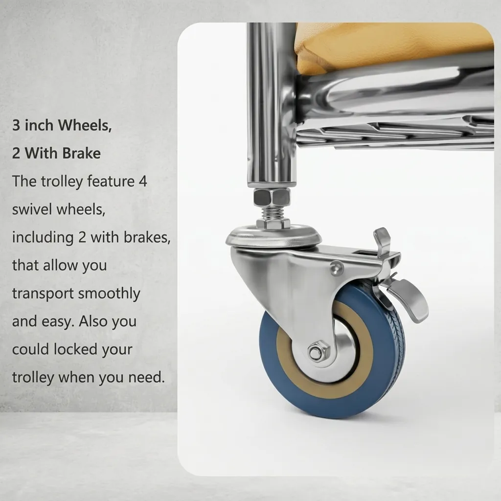 Foldable Linen Laundry Trolley — HKT-1039 (image 7)