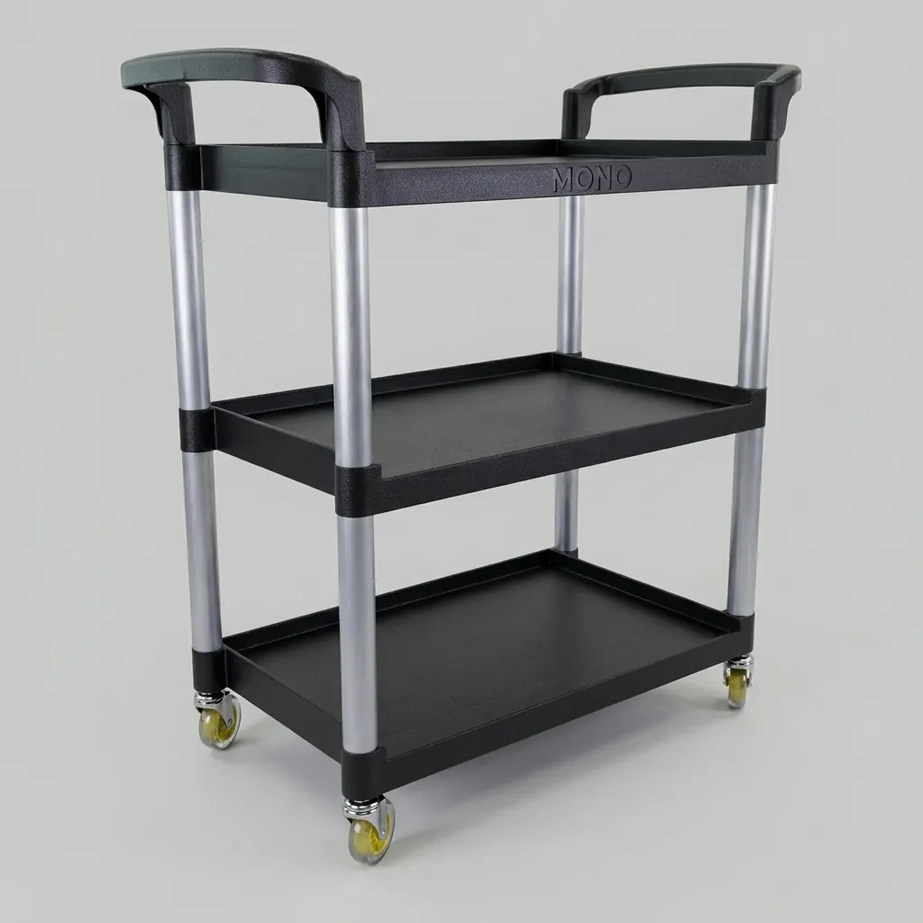 Open Sided Utility Trolley 3 Shelves L:104cm — HKT-1041 (image 1)
