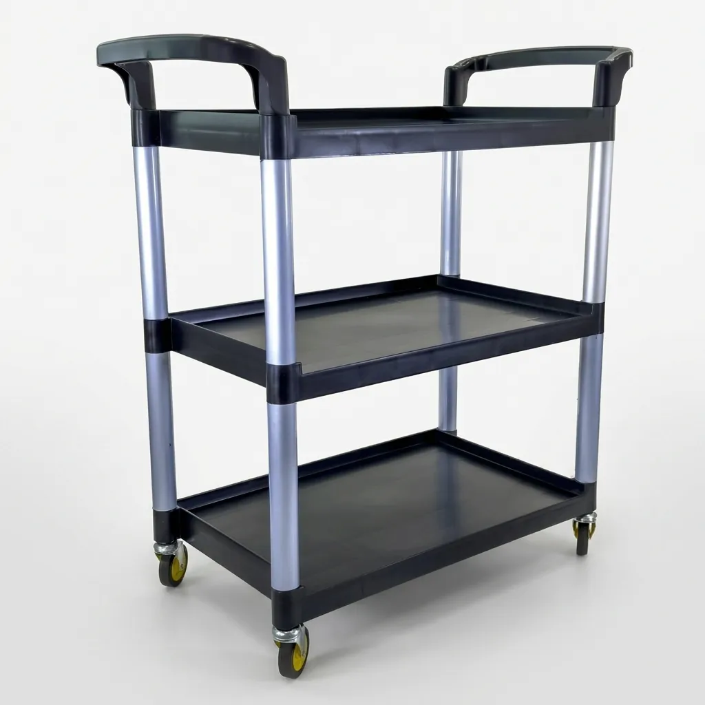 Open Sided Utility Trolley 3 Shelves L:104cm — HKT-1041 (image 2)