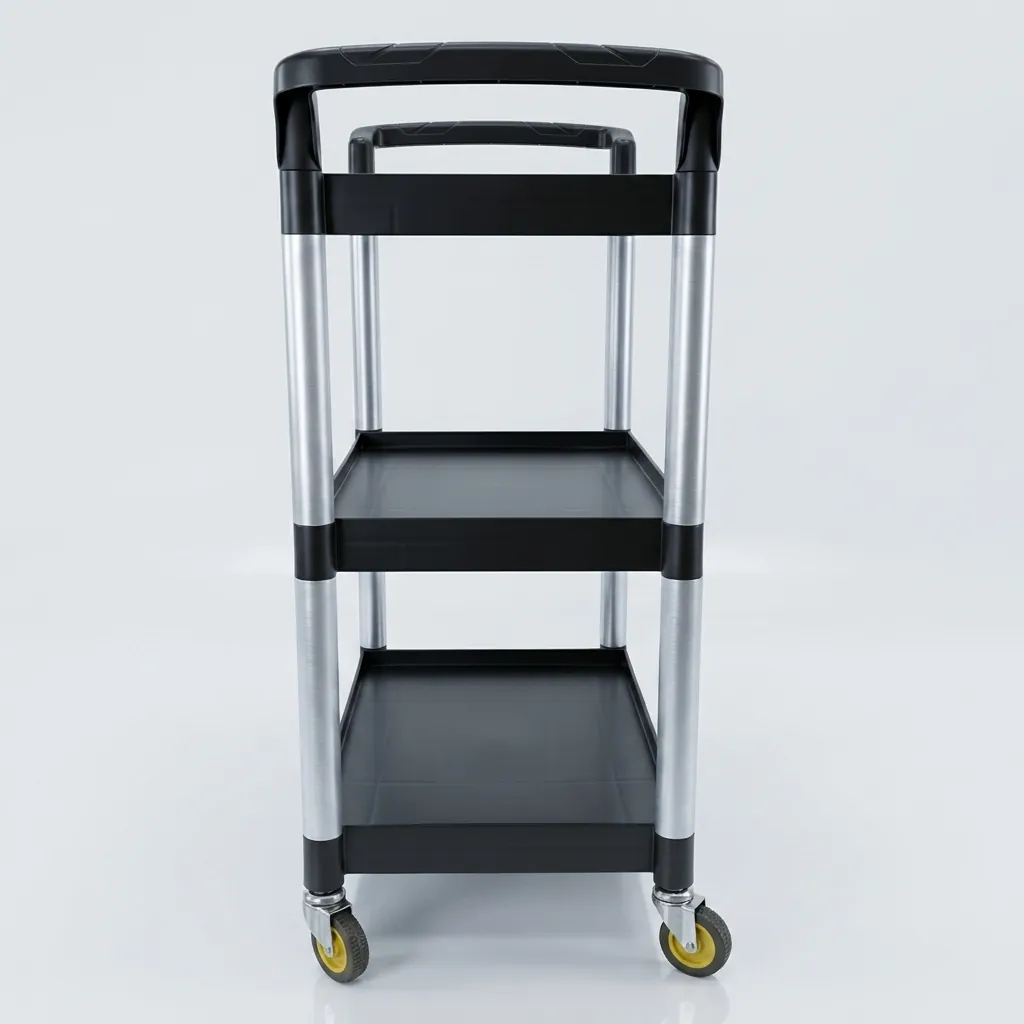 Open Sided Utility Trolley 3 Shelves L:104cm — HKT-1041 (image 6)