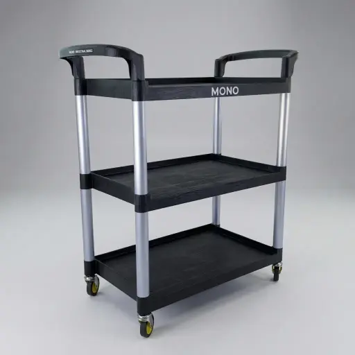 Open Sided Utility Trolley 3 Shelves L:86cm