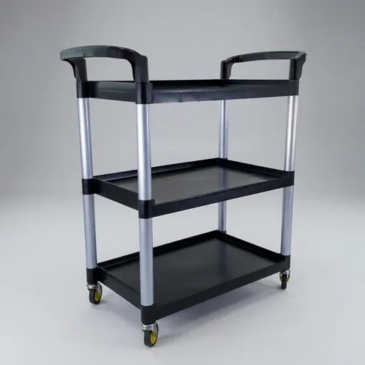 Open Sided Utility Trolley 3 Shelves L:86cm — HKT-1042