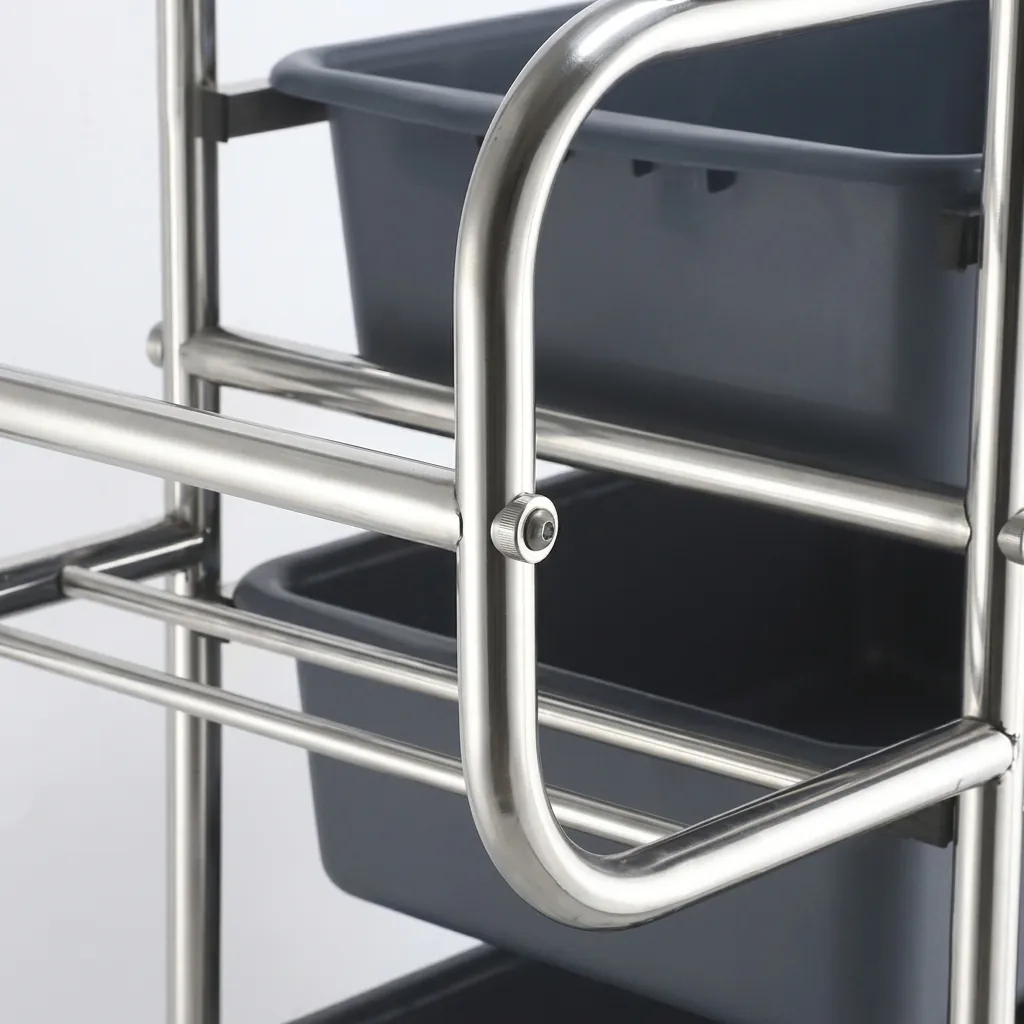 Dish Collecting Trolley With 5 Plastic Buckets — HKT-1043 (image 3)