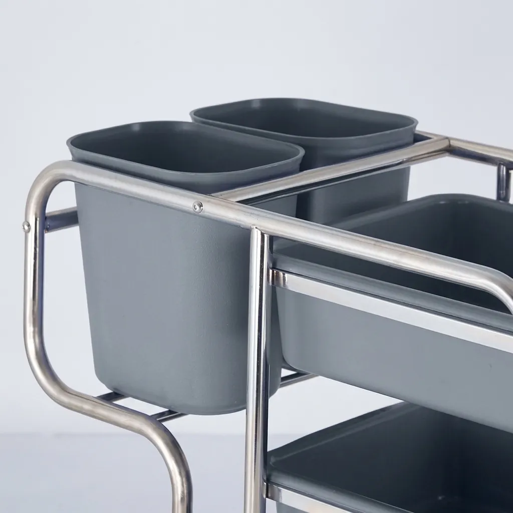 Dish Collecting Trolley With 5 Plastic Buckets — HKT-1043 (image 5)