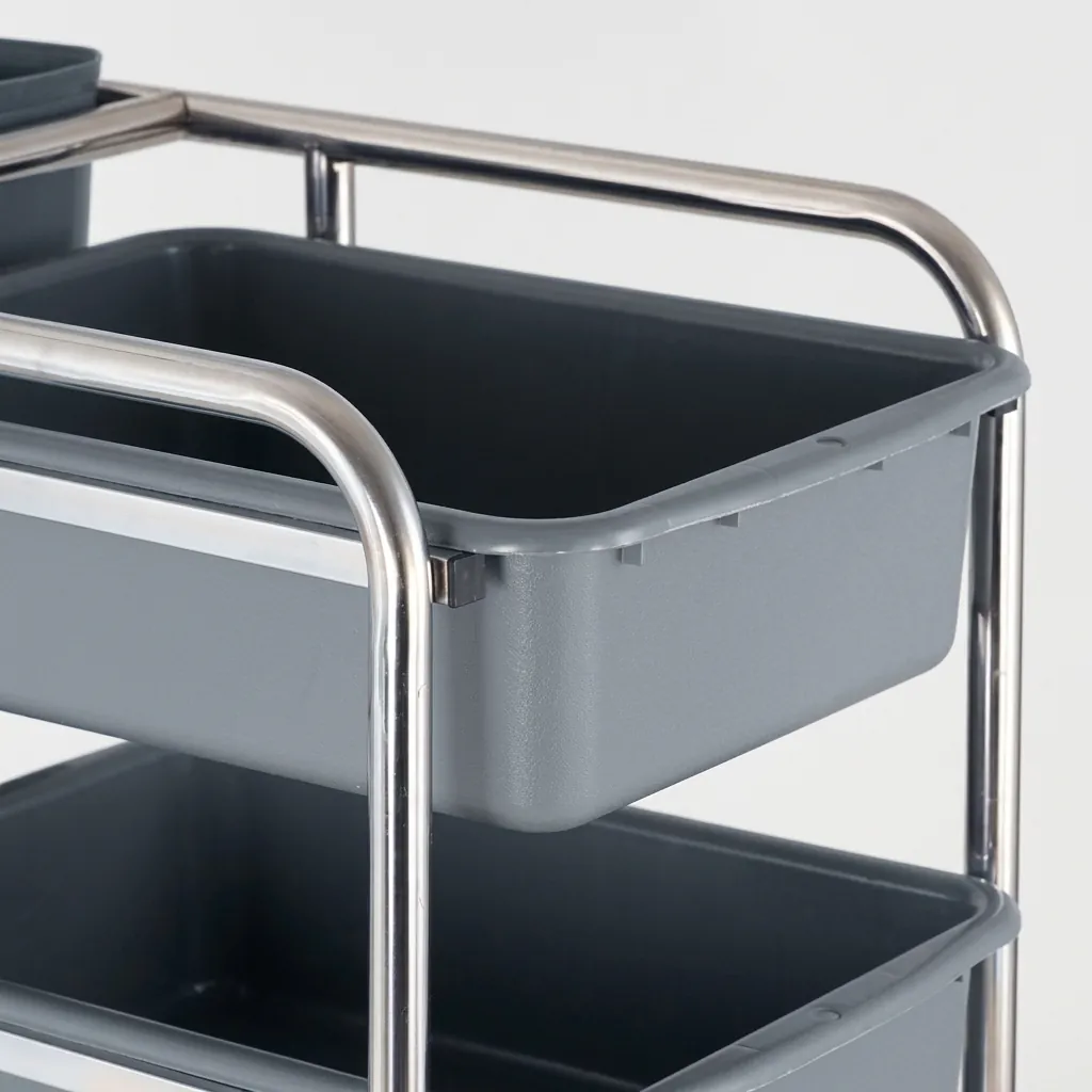 Dish Collecting Trolley With 5 Plastic Buckets — HKT-1043 (image 6)