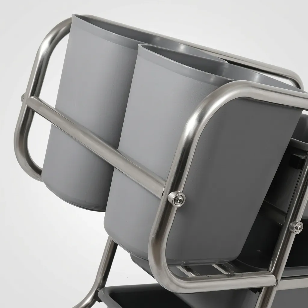 Dish Collecting Trolley With 5 Plastic Buckets — HKT-1043 (image 12)