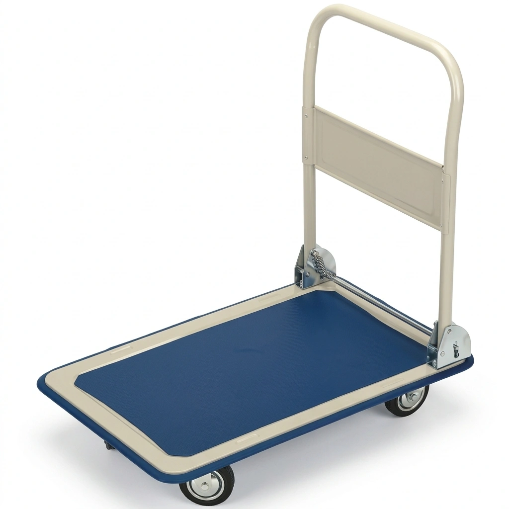 150kg Platform Trolley with Folding Handle (630mm x 480mm x 850mm) — HKT-1044