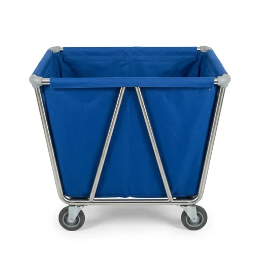 201 Stainless Steel Laundry Trolley with 6″ Wheels — HKT-1046