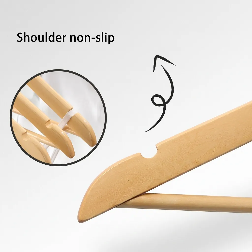 Wooden Clothes Hanger [1024] — HNG-1024 (image 3)