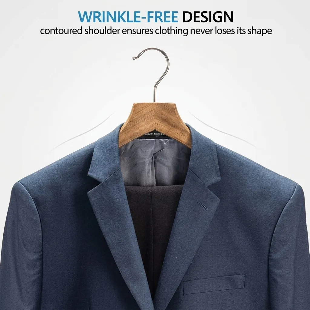 Wooden Clothes Hanger [1025] — HNG-1025 (image 3)