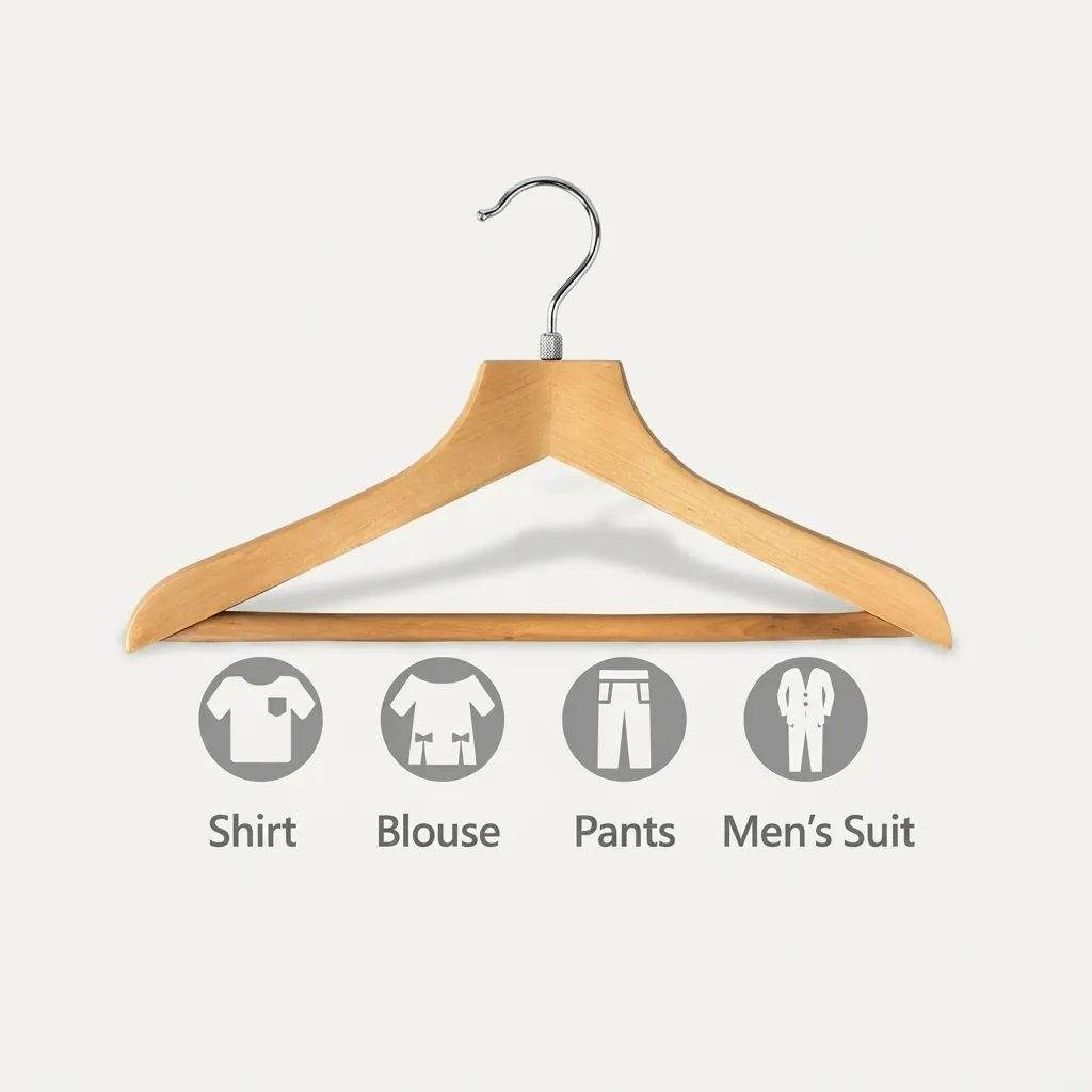 Wooden Clothes Hanger [1025] — HNG-1025 (image 4)