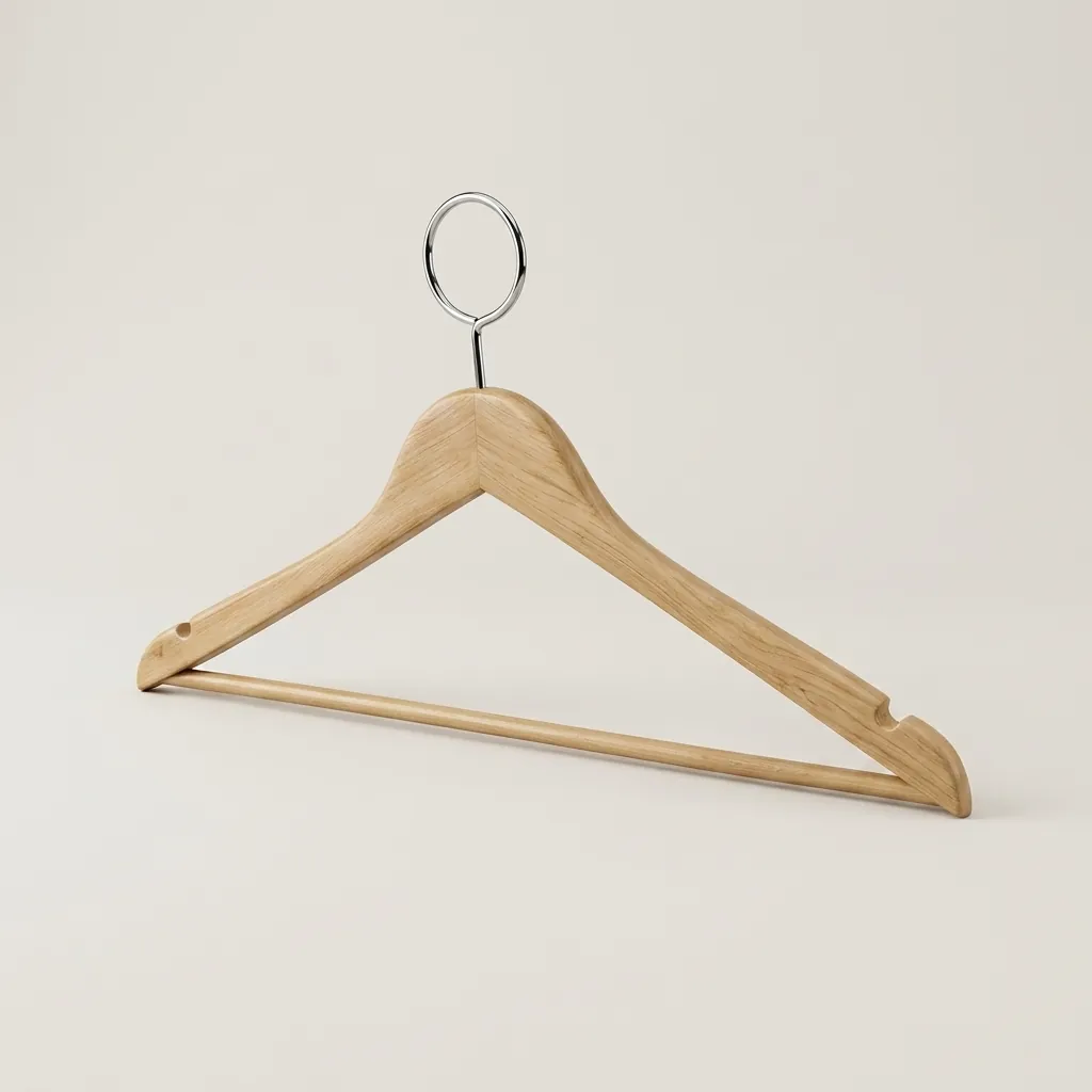 Anti-Theft Wooden Clothes Hanger — HNG-1027 (image 2)