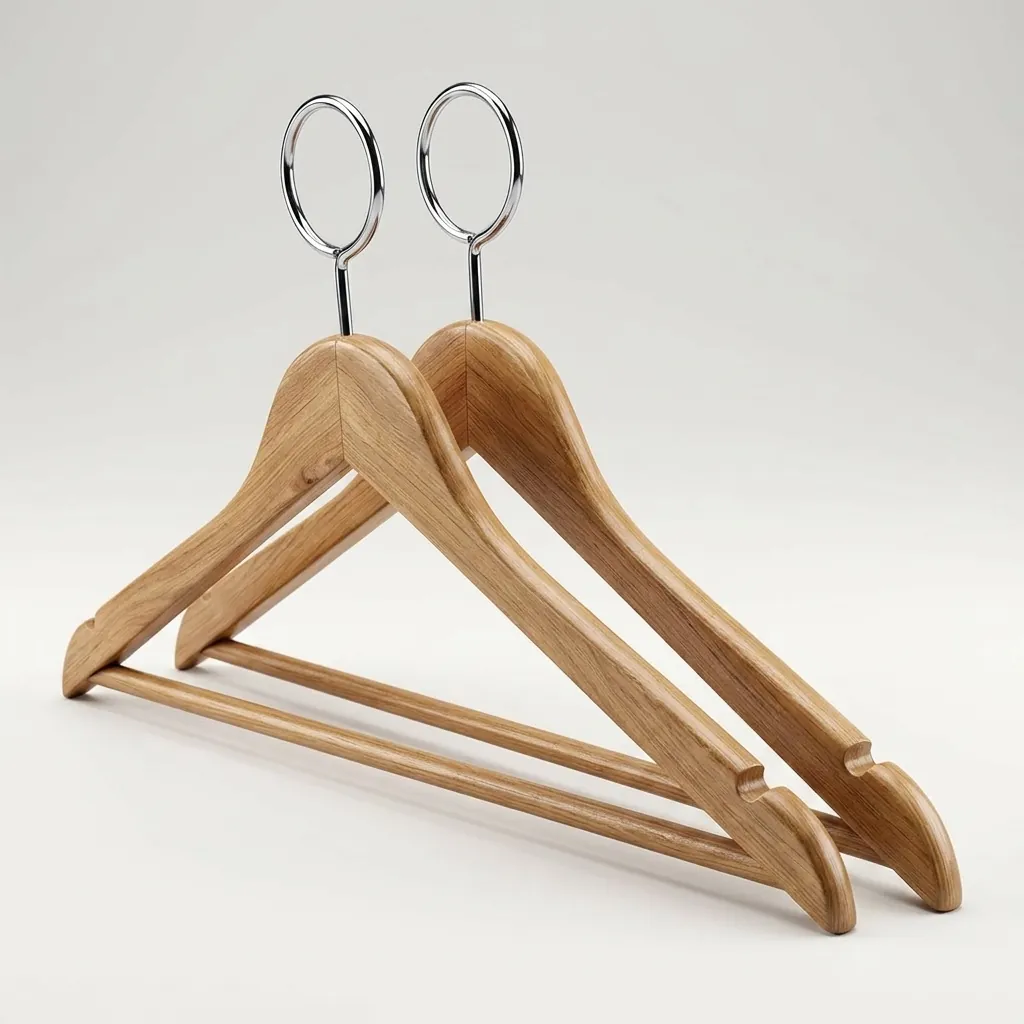 Anti-Theft Wooden Clothes Hanger — HNG-1027 (image 3)