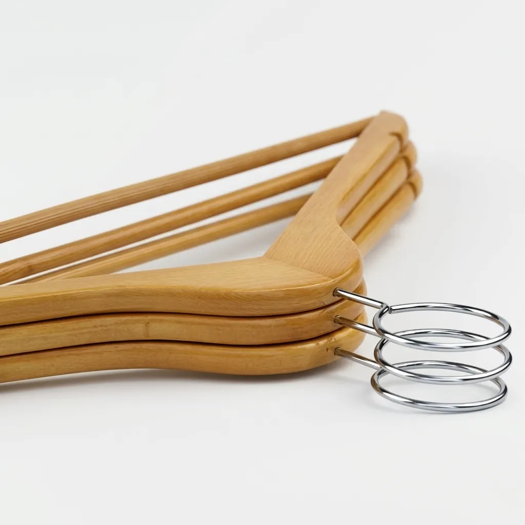 Anti-Theft Wooden Clothes Hanger — HNG-1027 (image 4)