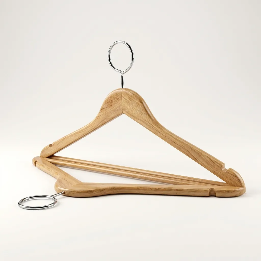 Anti-Theft Wooden Clothes Hanger — HNG-1027 (image 5)