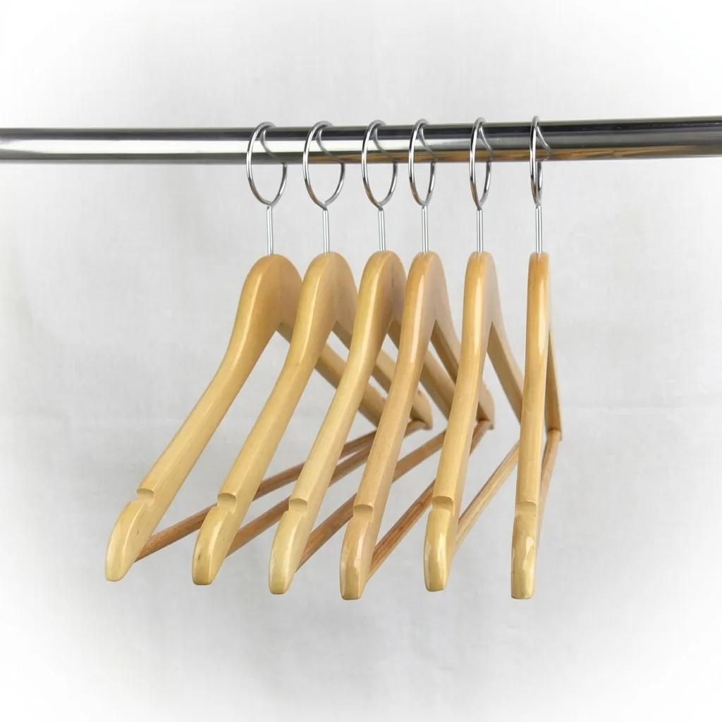 Anti-Theft Wooden Clothes Hanger — HNG-1027 (image 2)
