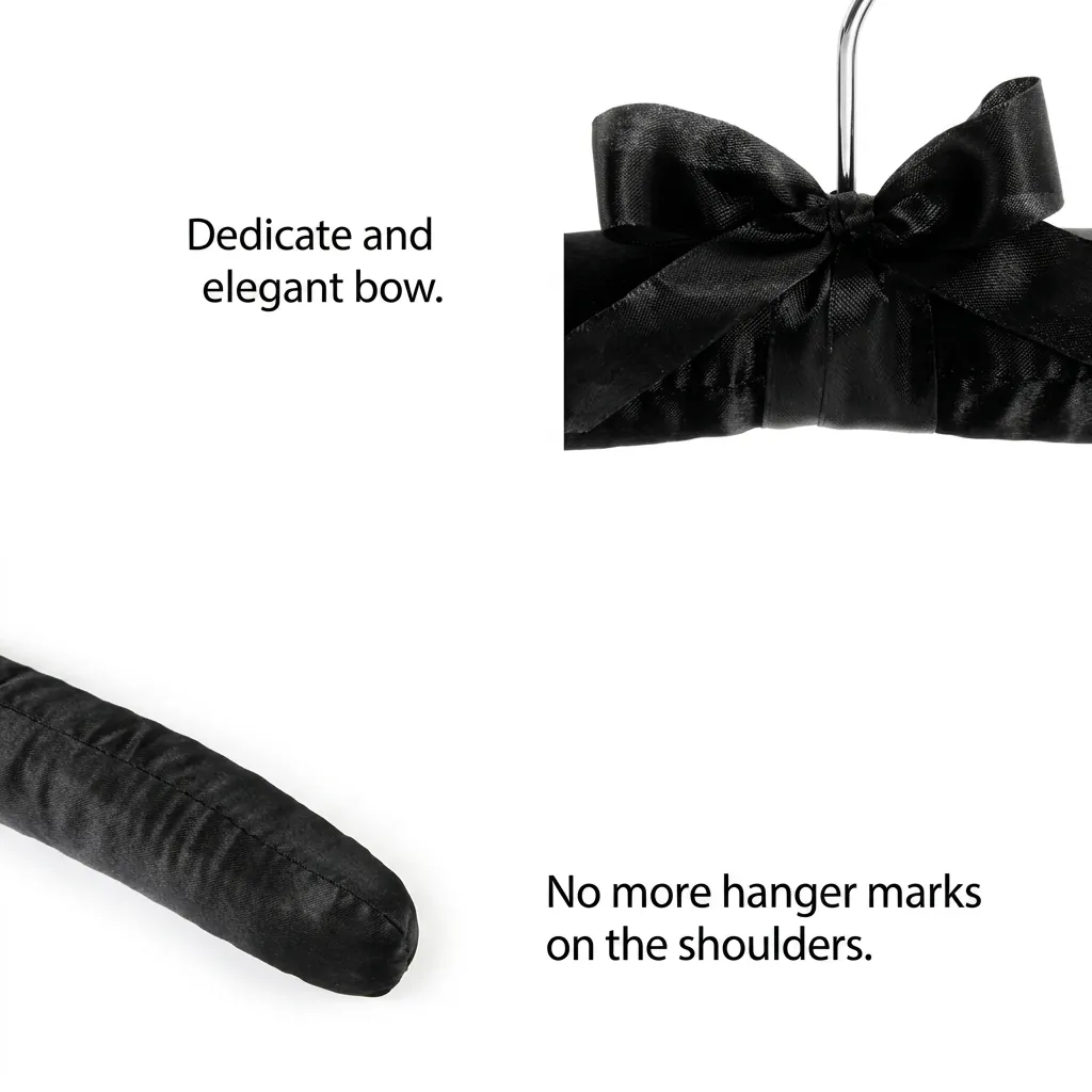 Satin Padded Hanger With Holder — HNG-1029 (image 6)