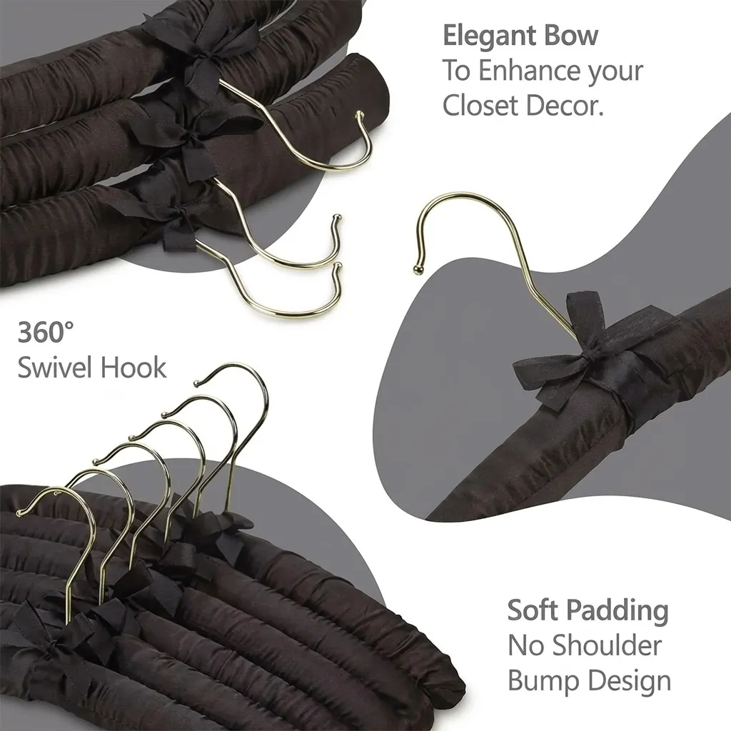Satin Padded Hanger With Holder — HNG-1029 (image 8)
