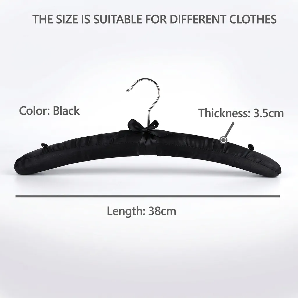 Satin Padded Hanger With Holder — HNG-1029 (image 9)