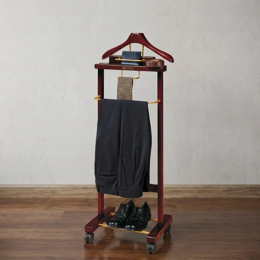 Floor Standing Wooden Clothes Rack — HNG-1030 (image 1)