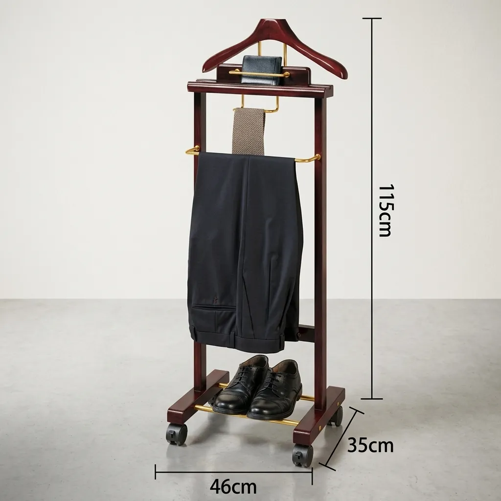 Floor Standing Wooden Clothes Rack — HNG-1030 (image 3)