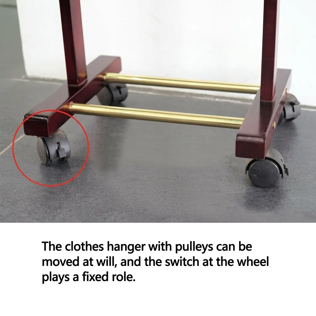 Floor Standing Wooden Clothes Rack — HNG-1030 (image 6)