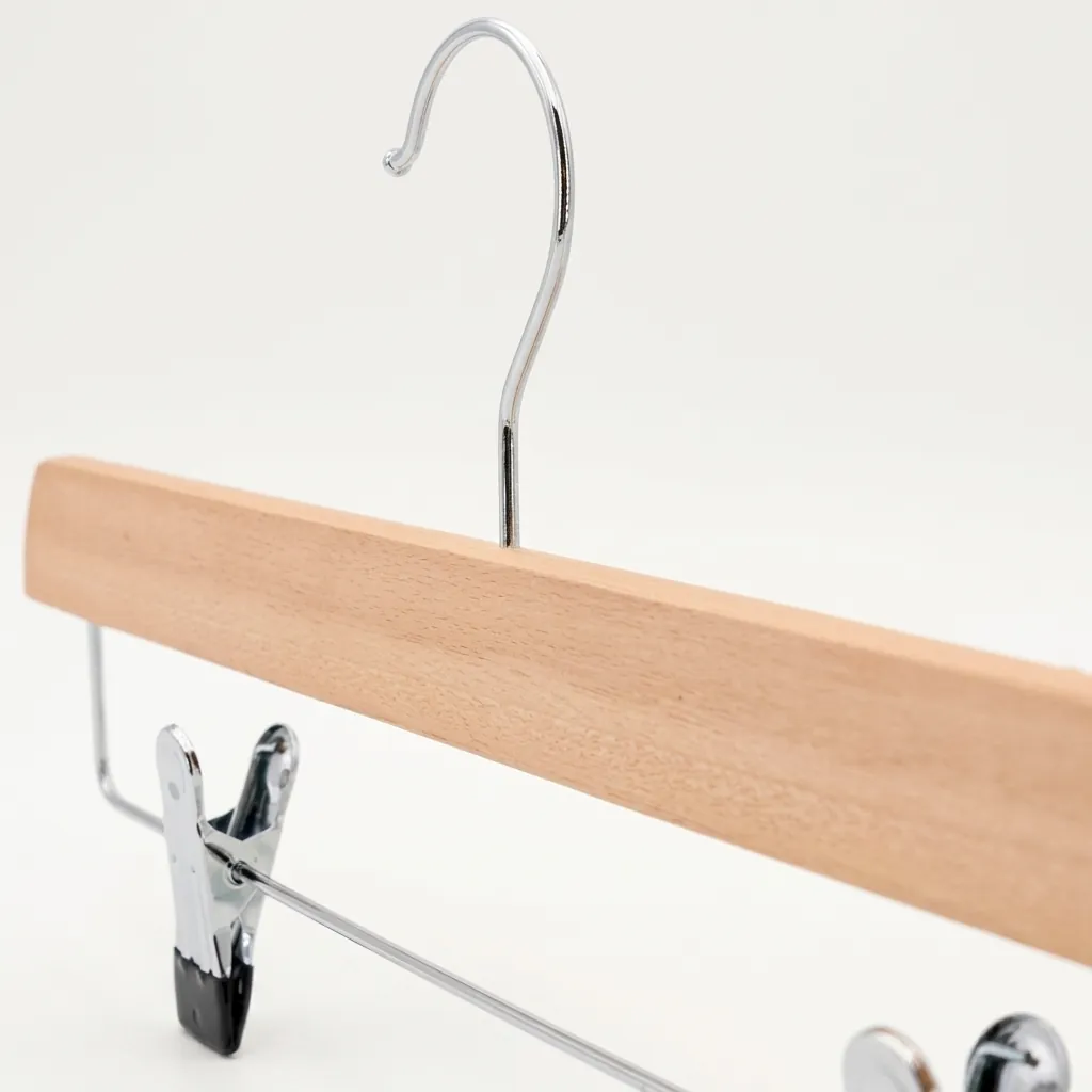 Wooden Clothes Hanger with Clips [1033] — HNG-1033 (image 7)