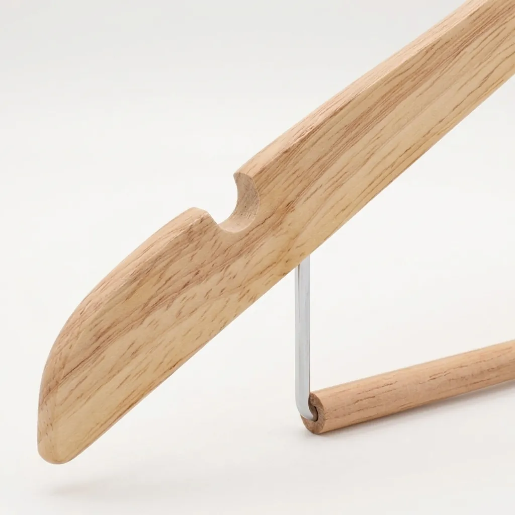 Wooden Clothes Hanger With Non-Slip Pant Bar 44.5× — HNG-1035 (image 8)