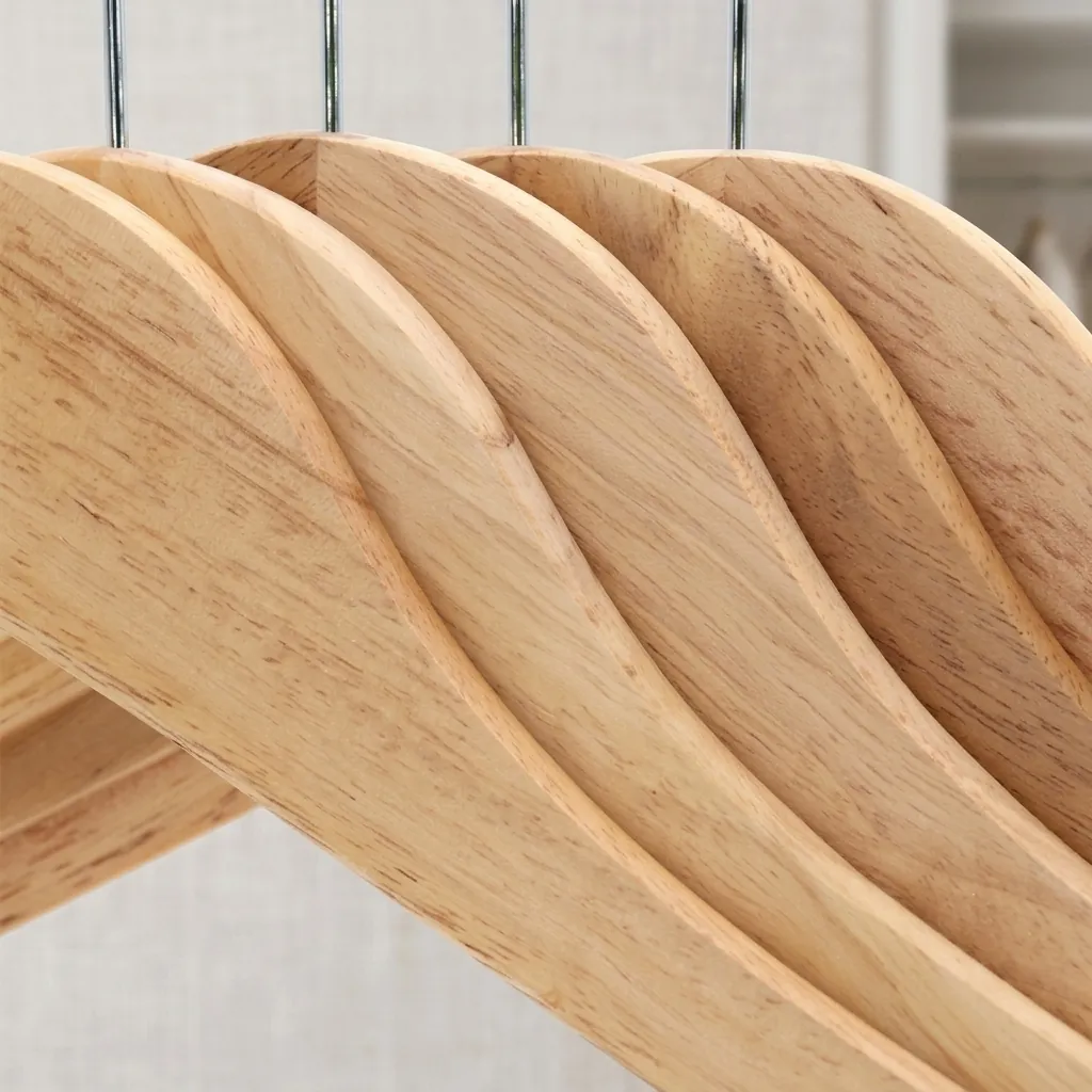 Wooden Clothes Hanger With Non-Slip Pant Bar 44.5× — HNG-1035 (image 9)