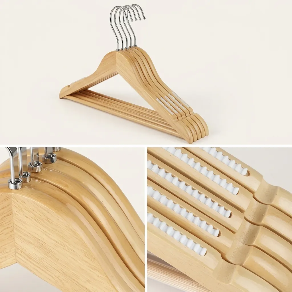 Wooden Clothes Hanger [1036] — HNG-1036 (image 8)