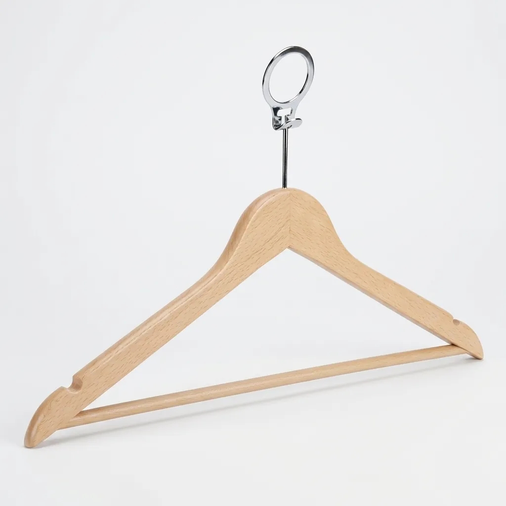 Anti-Theft Wooden Clothes Hanger With Non Slip Bar [1037] — HNG-1037 (image 5)